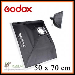 Godox 20"x27" / 50x70cm Photo Studio Softbox Soft Box with Universal Mount for Studio Flash Strobe